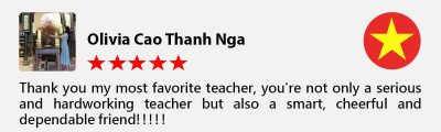 Olivia from Vietnam - Thank you my most favorite teacher